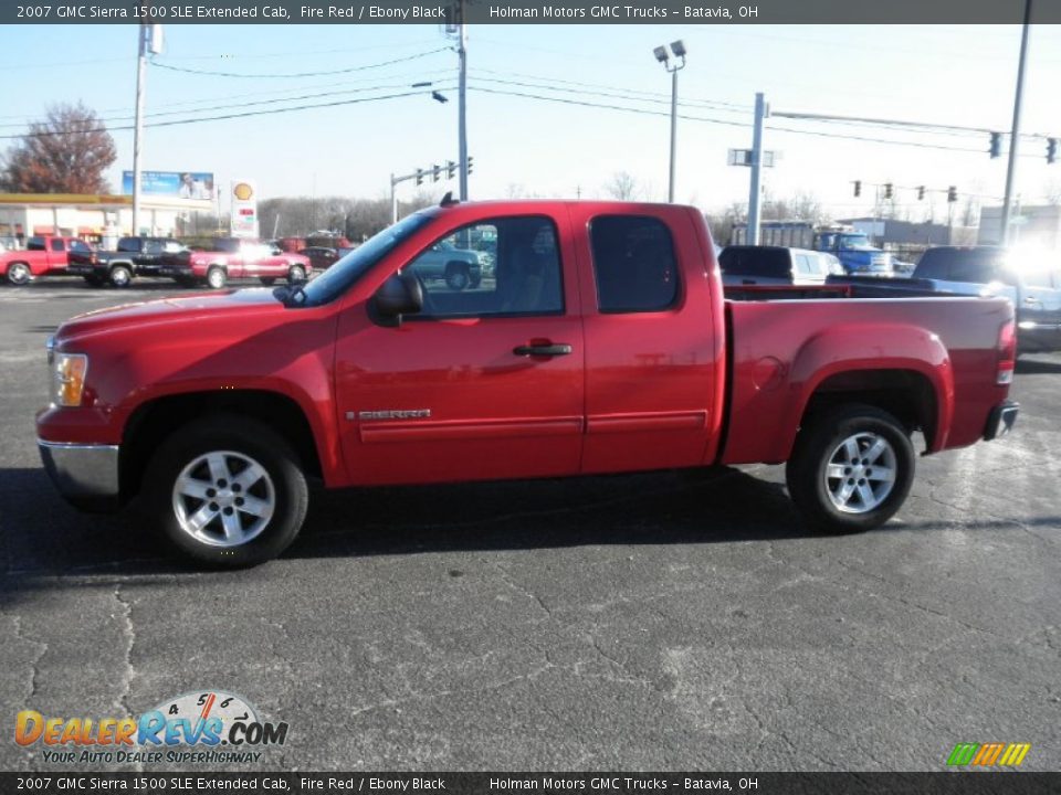 2007 GMC Sierra 1500 SLE Extended Cab Fire Red / Ebony Black Photo #4