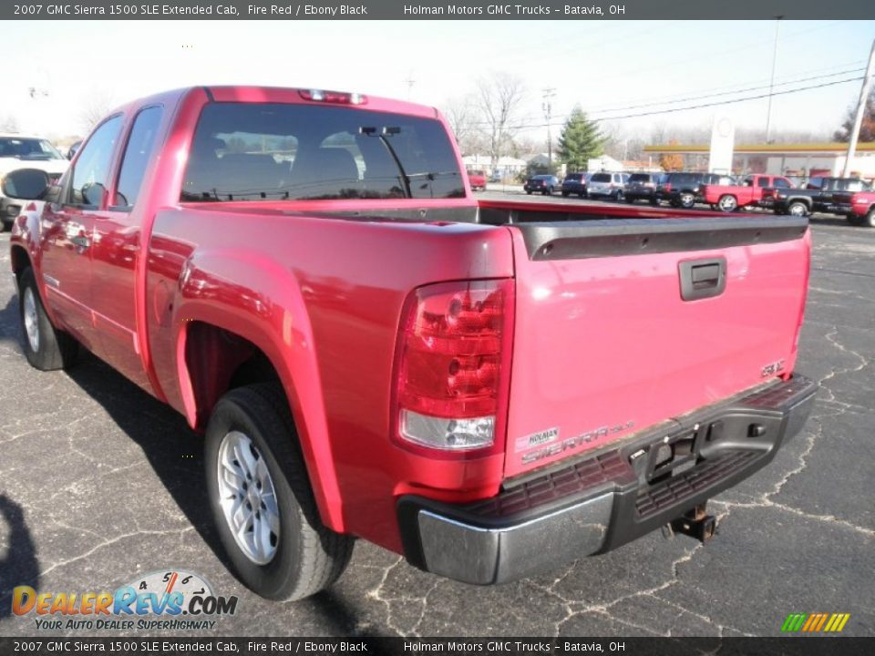2007 GMC Sierra 1500 SLE Extended Cab Fire Red / Ebony Black Photo #16