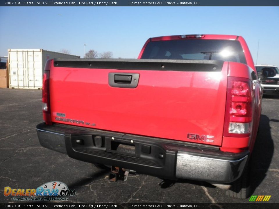 2007 GMC Sierra 1500 SLE Extended Cab Fire Red / Ebony Black Photo #18