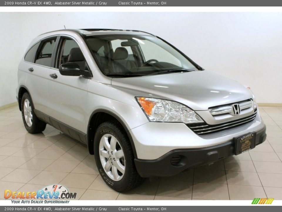 2009 Honda CR-V EX 4WD Alabaster Silver Metallic / Gray Photo #1