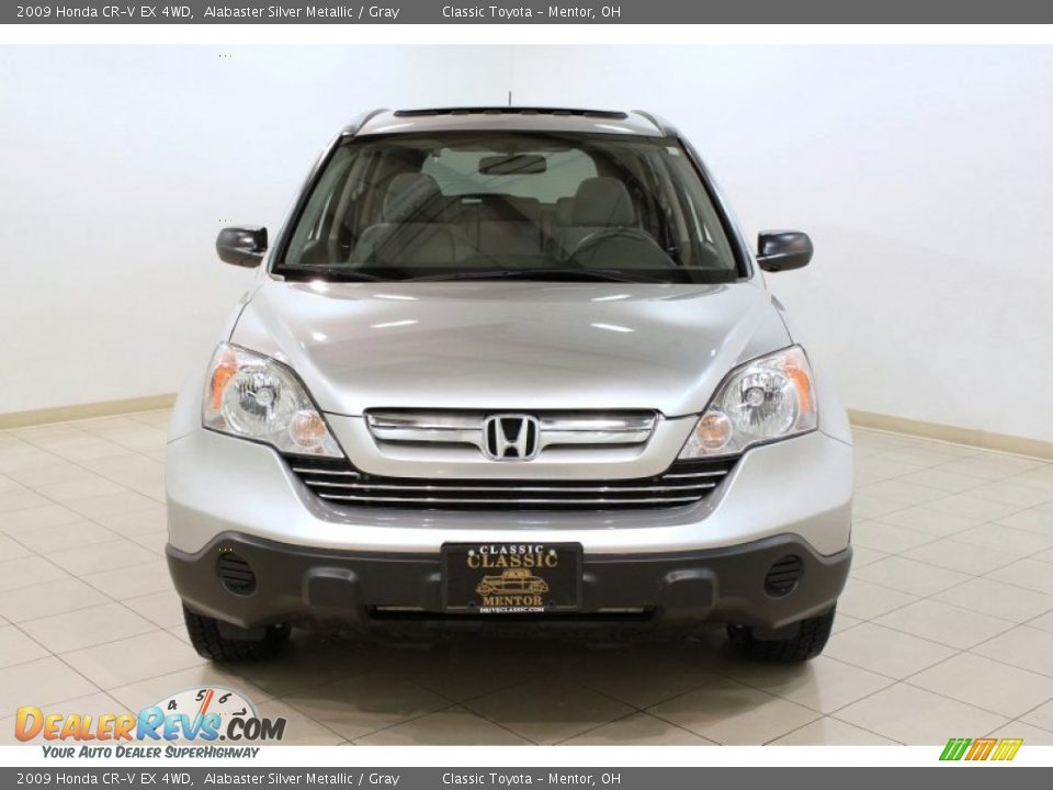 2009 Honda CR-V EX 4WD Alabaster Silver Metallic / Gray Photo #2