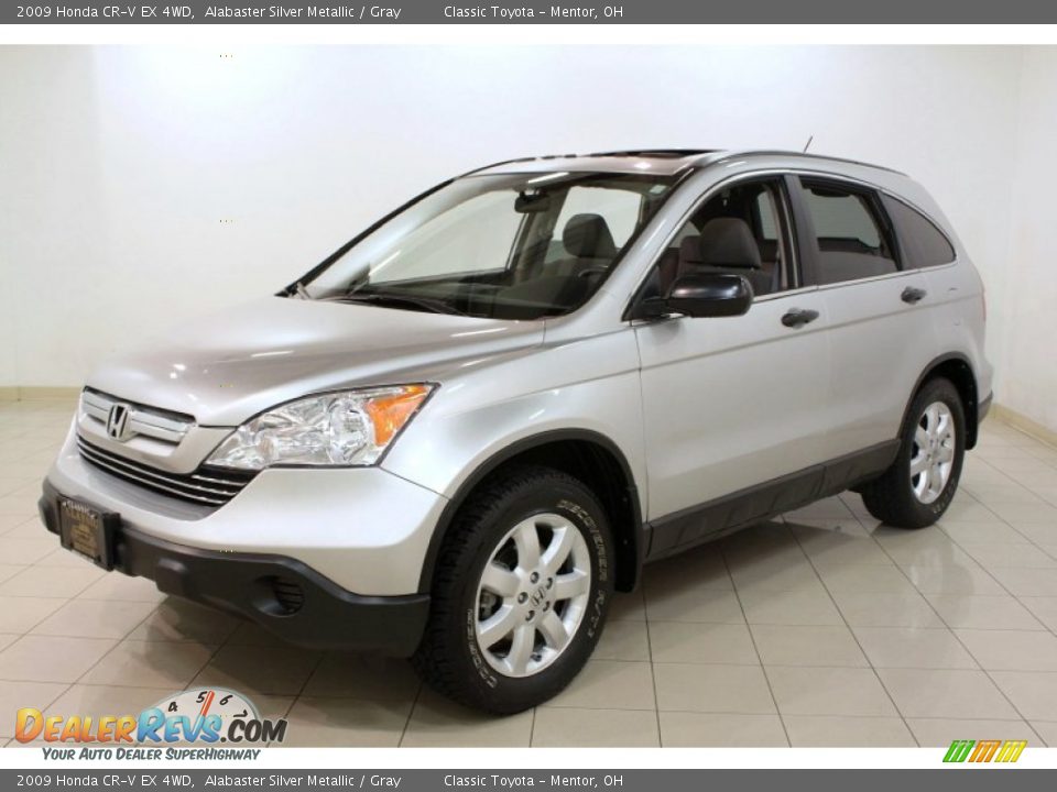 2009 Honda CR-V EX 4WD Alabaster Silver Metallic / Gray Photo #3