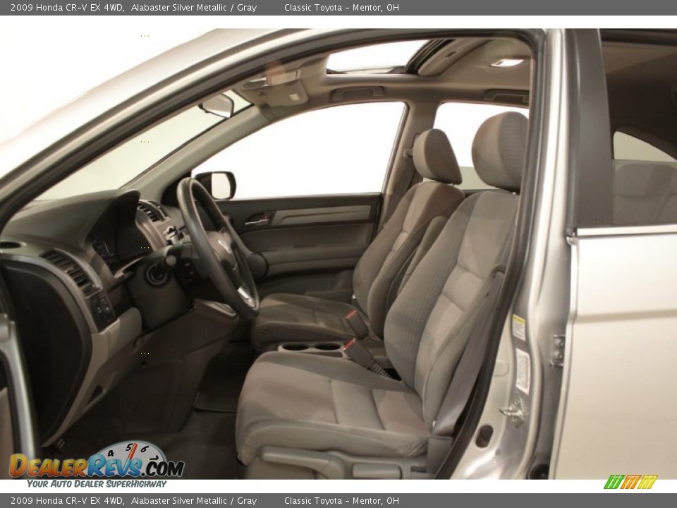 2009 Honda CR-V EX 4WD Alabaster Silver Metallic / Gray Photo #6