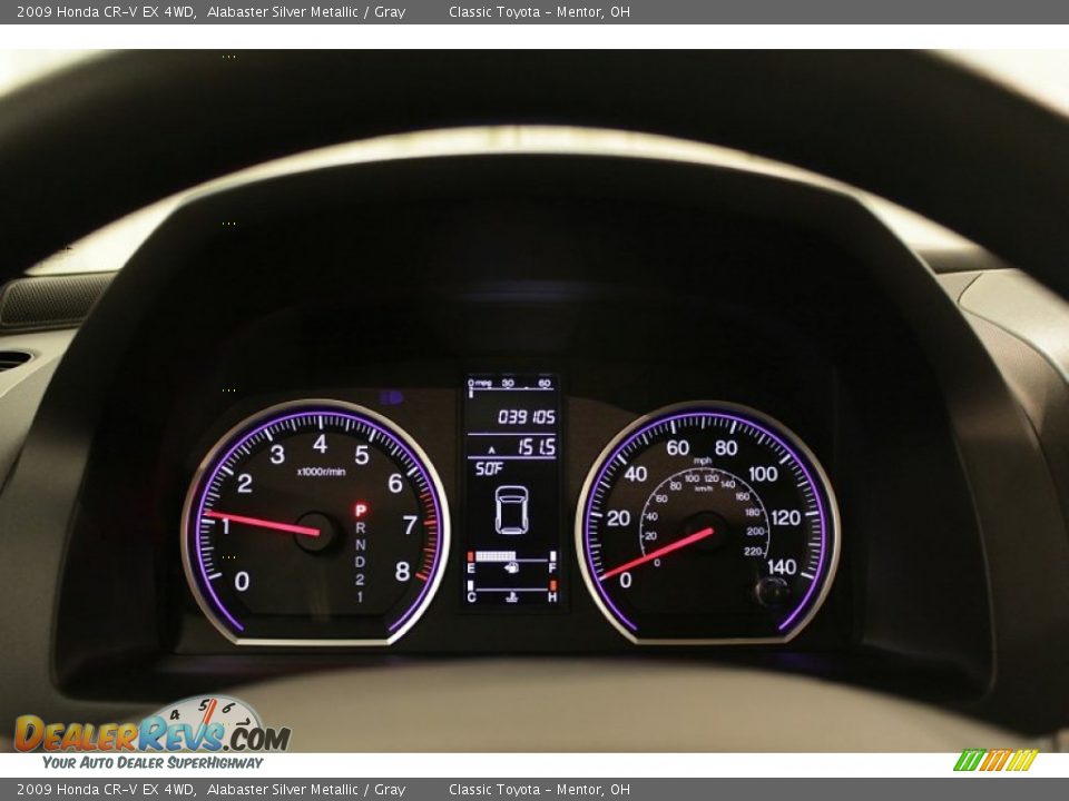 2009 Honda CR-V EX 4WD Alabaster Silver Metallic / Gray Photo #8