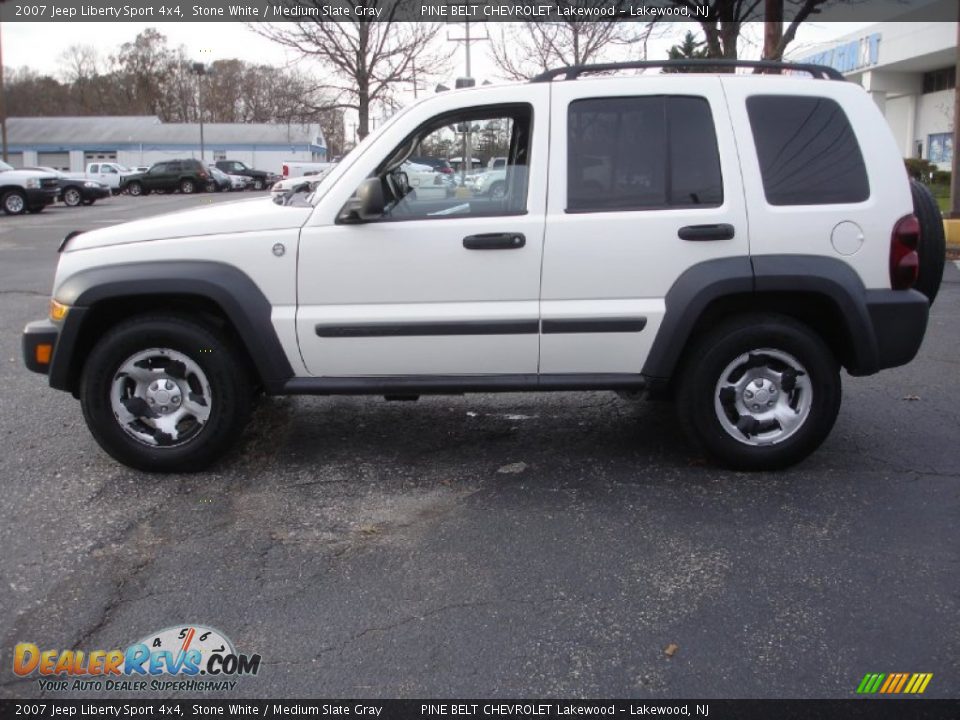2007 Jeep Liberty Sport 4x4 Stone White / Medium Slate Gray Photo #9