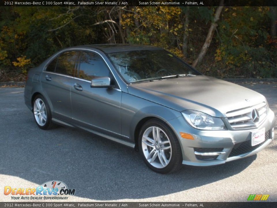 2012 Mercedes-Benz C 300 Sport 4Matic Palladium Silver Metallic / Ash Photo #1