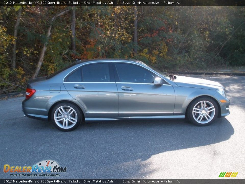 2012 Mercedes-Benz C 300 Sport 4Matic Palladium Silver Metallic / Ash Photo #2