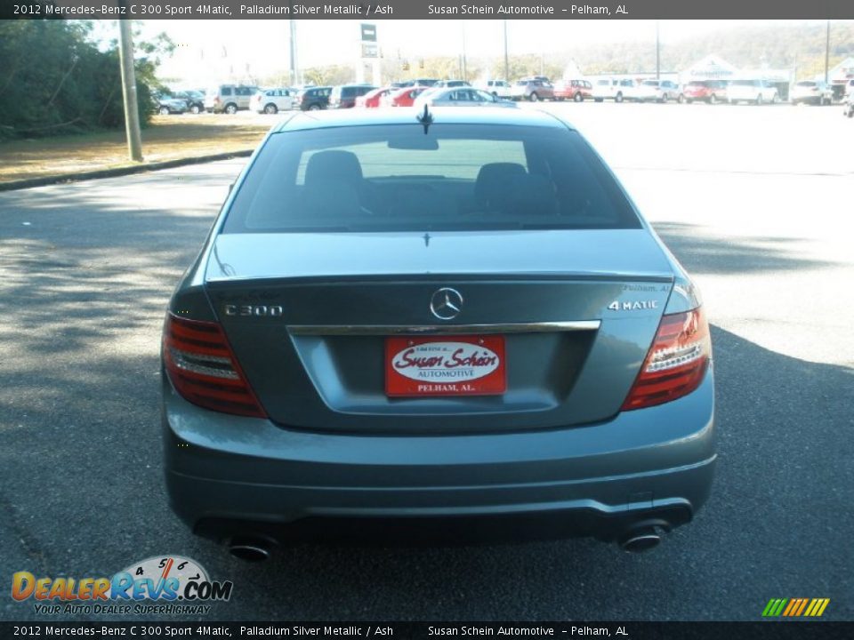2012 Mercedes-Benz C 300 Sport 4Matic Palladium Silver Metallic / Ash Photo #10