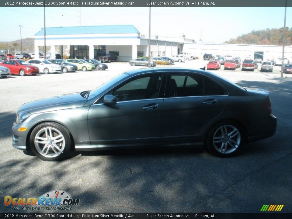 2012 Mercedes-Benz C 300 Sport 4Matic Palladium Silver Metallic / Ash Photo #12