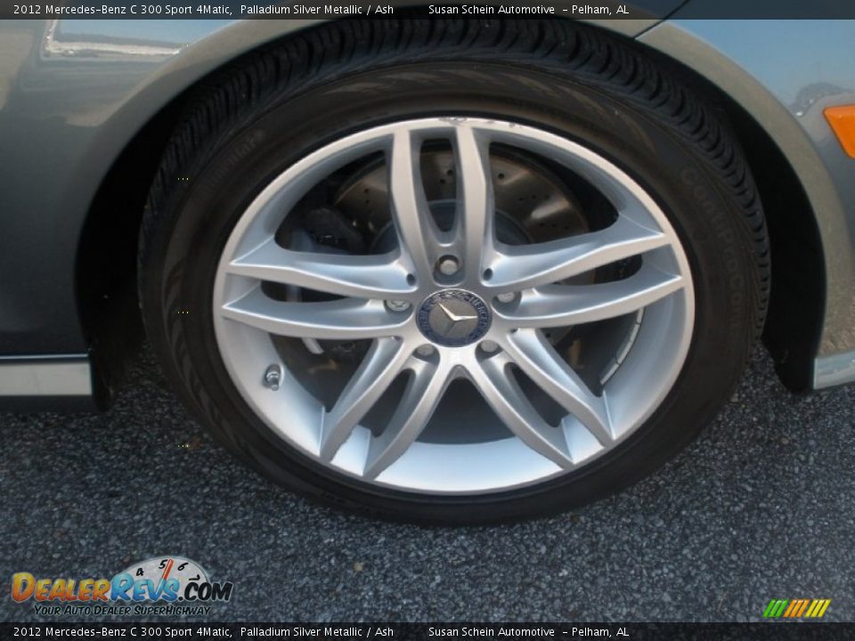 2012 Mercedes-Benz C 300 Sport 4Matic Palladium Silver Metallic / Ash Photo #15