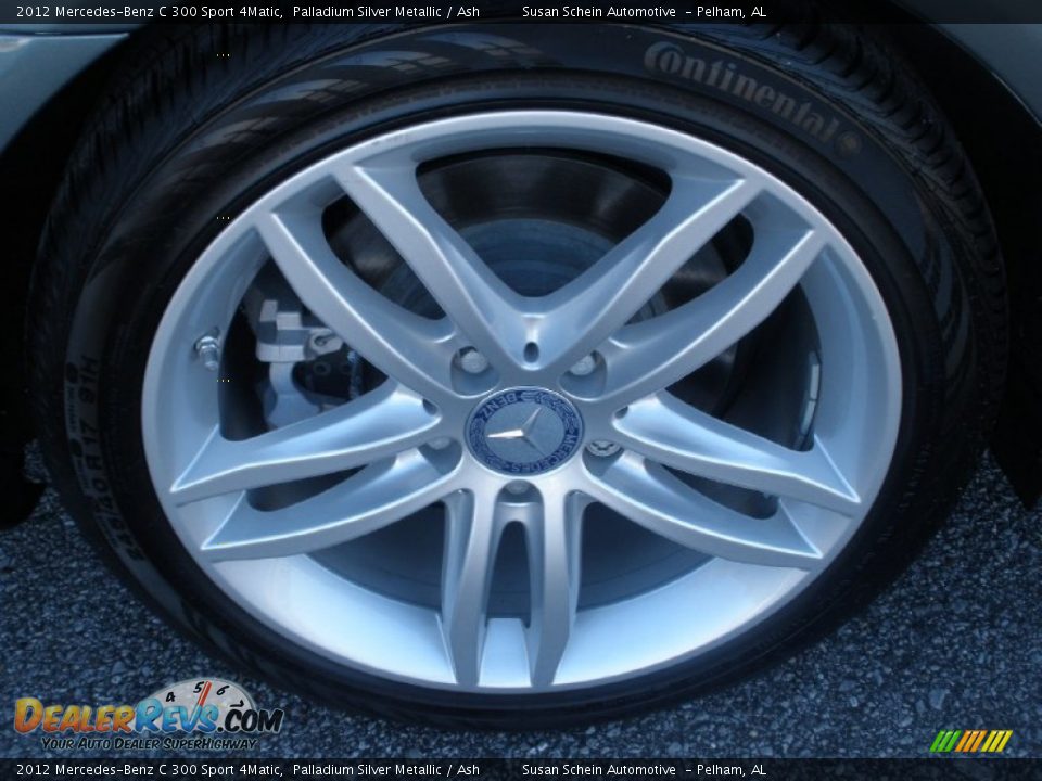 2012 Mercedes-Benz C 300 Sport 4Matic Palladium Silver Metallic / Ash Photo #16
