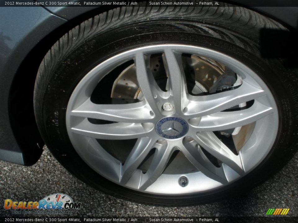 2012 Mercedes-Benz C 300 Sport 4Matic Palladium Silver Metallic / Ash Photo #17