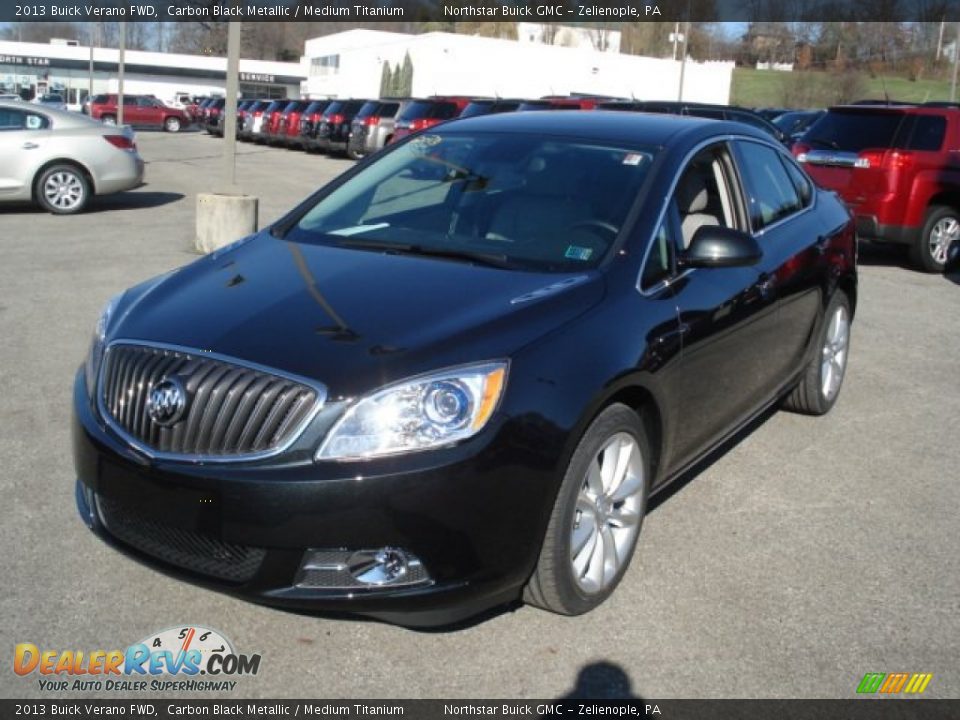 2013 Buick Verano FWD Carbon Black Metallic / Medium Titanium Photo #2