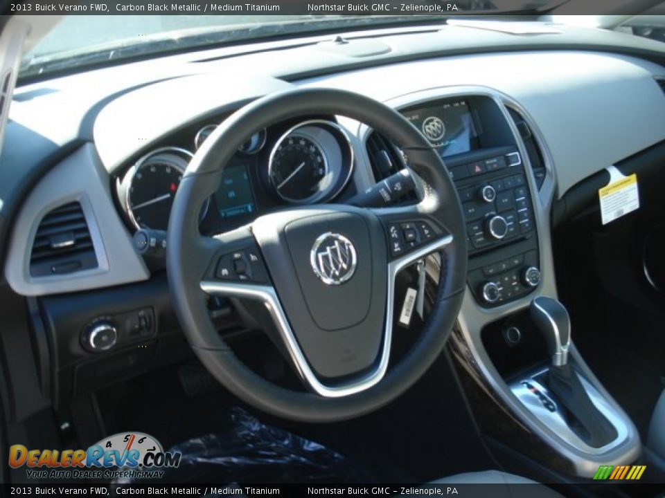 2013 Buick Verano FWD Carbon Black Metallic / Medium Titanium Photo #10