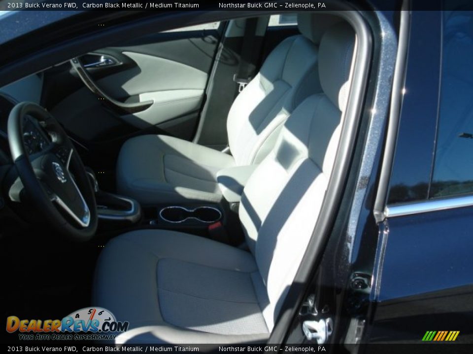 2013 Buick Verano FWD Carbon Black Metallic / Medium Titanium Photo #11