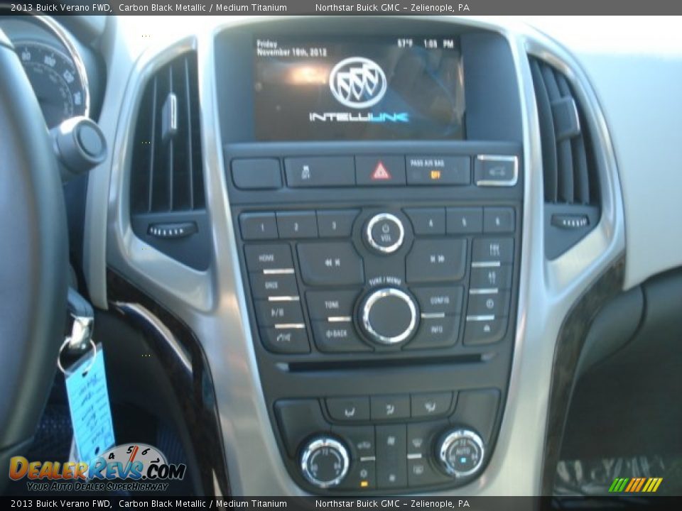2013 Buick Verano FWD Carbon Black Metallic / Medium Titanium Photo #16