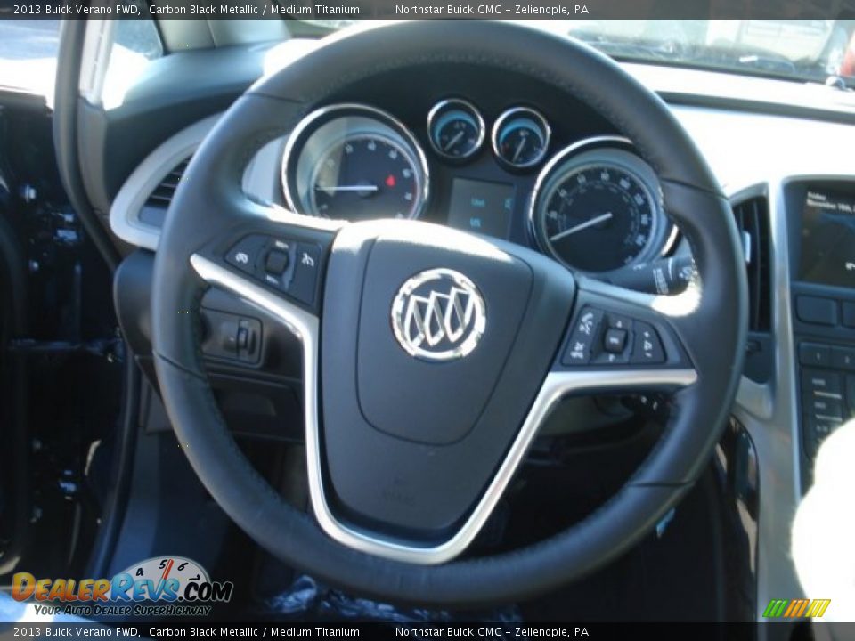 2013 Buick Verano FWD Carbon Black Metallic / Medium Titanium Photo #18