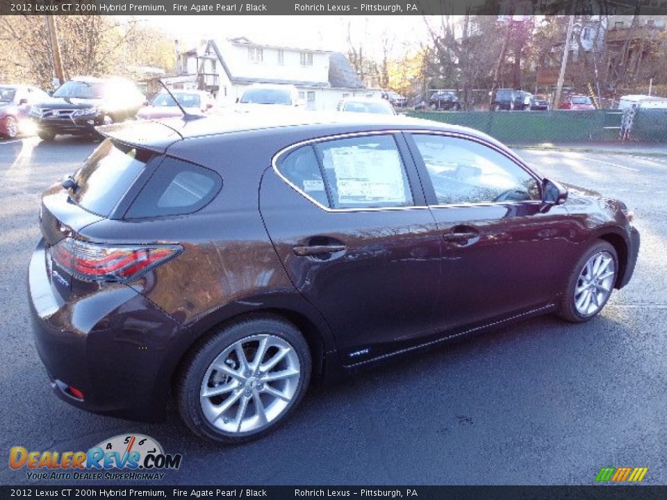 2012 Lexus CT 200h Hybrid Premium Fire Agate Pearl / Black Photo #4