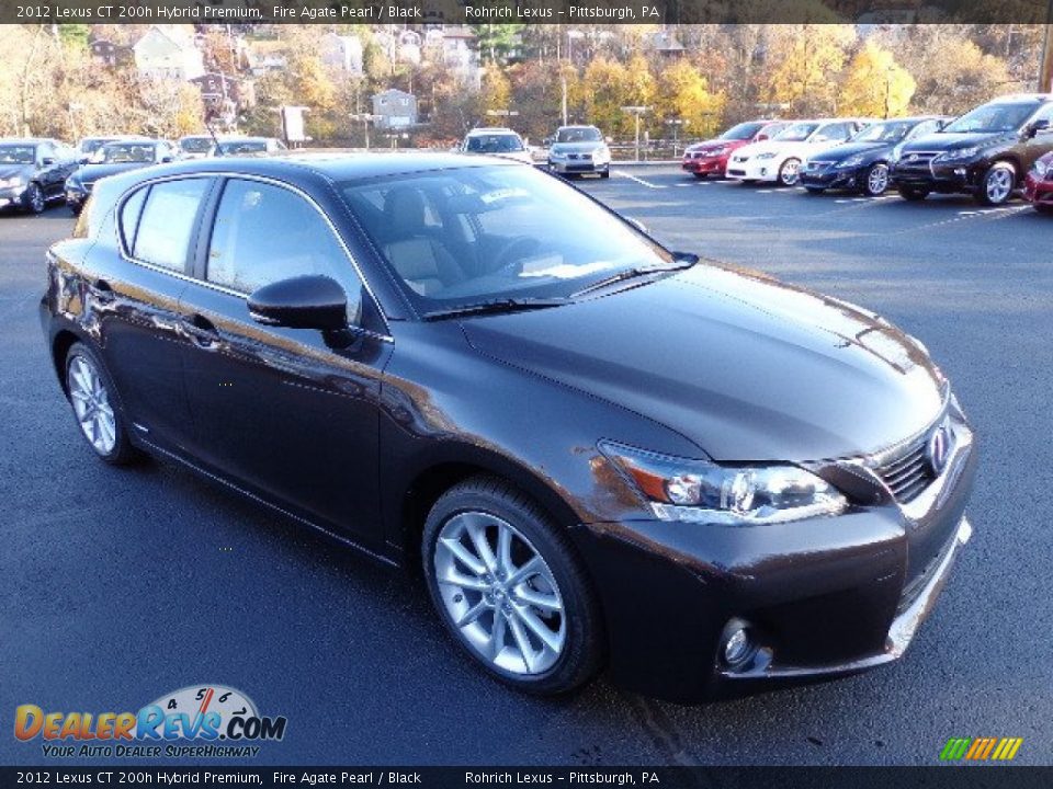 2012 Lexus CT 200h Hybrid Premium Fire Agate Pearl / Black Photo #6