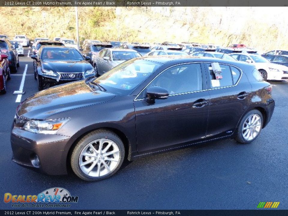 2012 Lexus CT 200h Hybrid Premium Fire Agate Pearl / Black Photo #8
