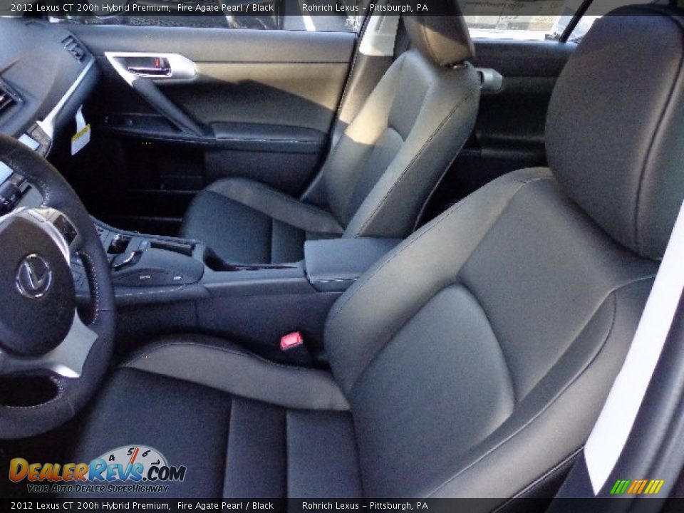 2012 Lexus CT 200h Hybrid Premium Fire Agate Pearl / Black Photo #10