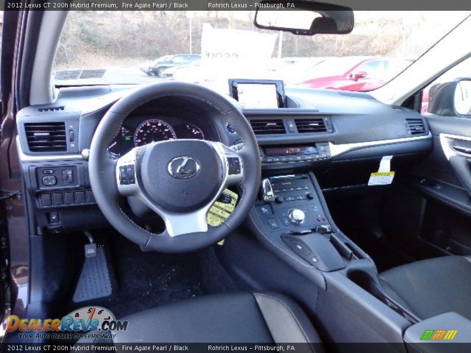 2012 Lexus CT 200h Hybrid Premium Fire Agate Pearl / Black Photo #12