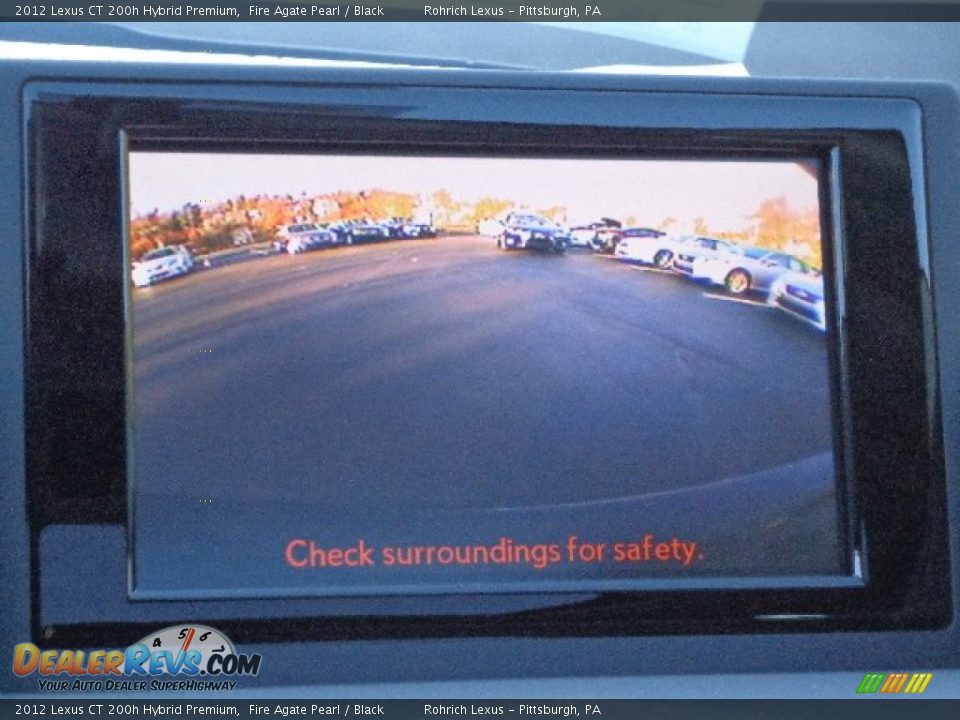 2012 Lexus CT 200h Hybrid Premium Fire Agate Pearl / Black Photo #16