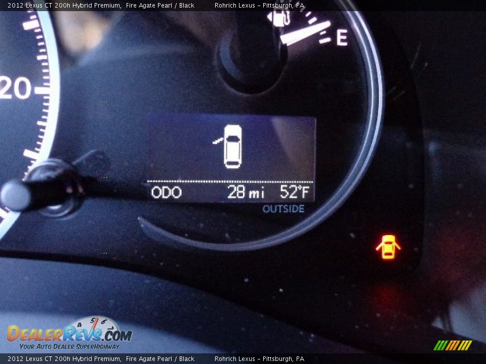 2012 Lexus CT 200h Hybrid Premium Fire Agate Pearl / Black Photo #19