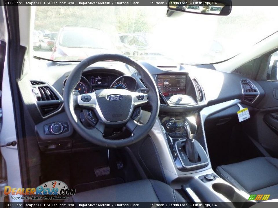 2013 Ford Escape SEL 1.6L EcoBoost 4WD Ingot Silver Metallic / Charcoal Black Photo #10