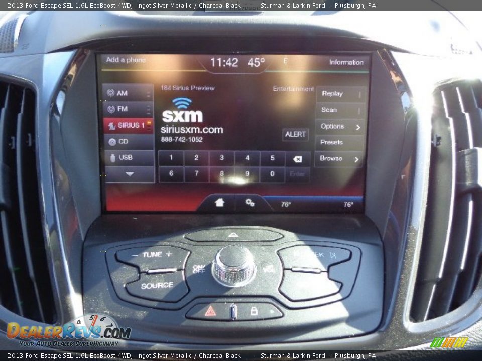 2013 Ford Escape SEL 1.6L EcoBoost 4WD Ingot Silver Metallic / Charcoal Black Photo #13