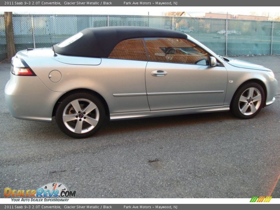 2011 Saab 9-3 2.0T Convertible Glacier Silver Metallic / Black Photo #4
