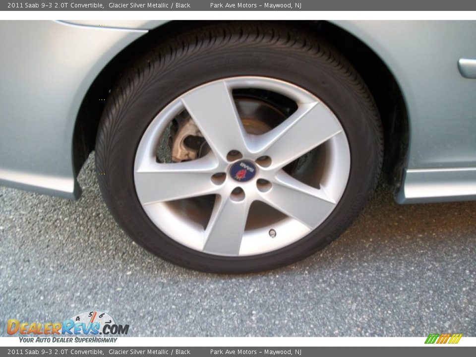 2011 Saab 9-3 2.0T Convertible Glacier Silver Metallic / Black Photo #5