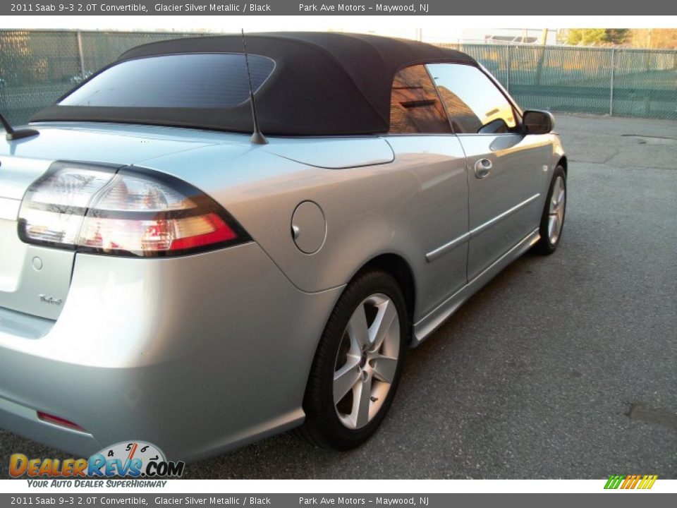 2011 Saab 9-3 2.0T Convertible Glacier Silver Metallic / Black Photo #6