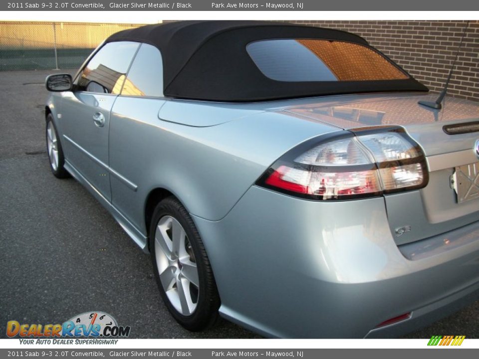 2011 Saab 9-3 2.0T Convertible Glacier Silver Metallic / Black Photo #7