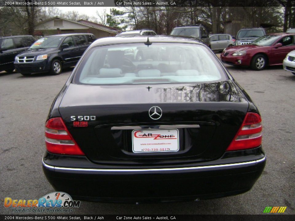 2004 Mercedes-Benz S 500 4Matic Sedan Black / Ash Photo #5