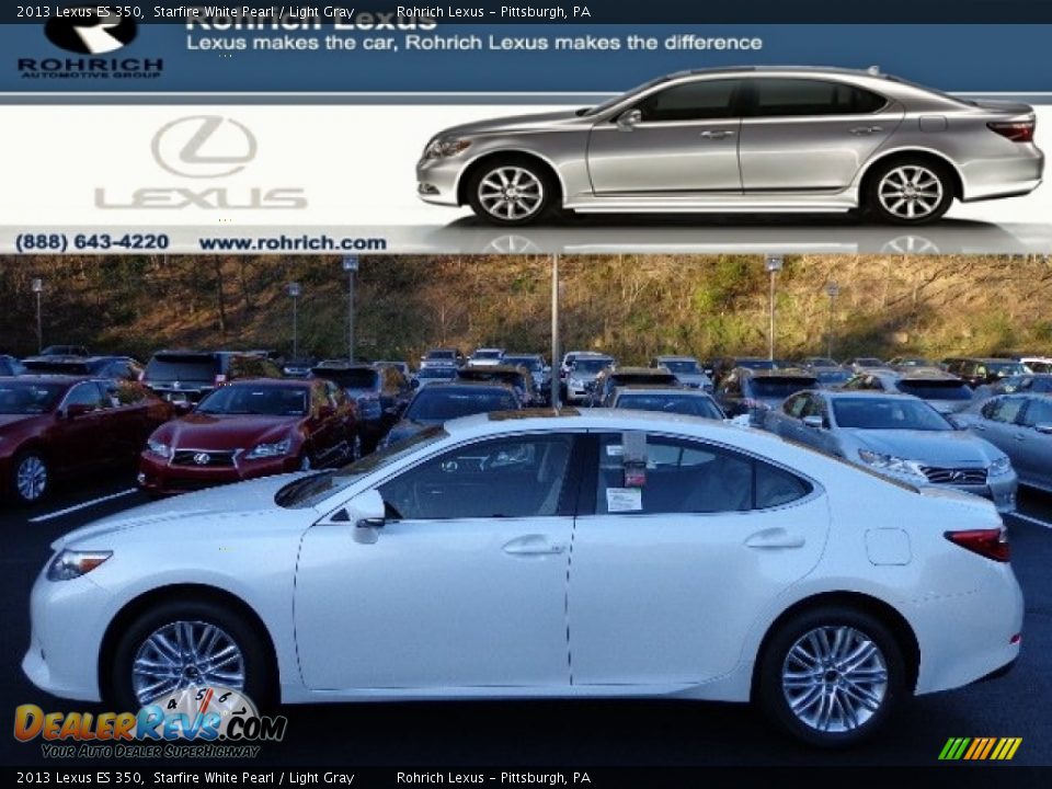 2013 Lexus ES 350 Starfire White Pearl / Light Gray Photo #1