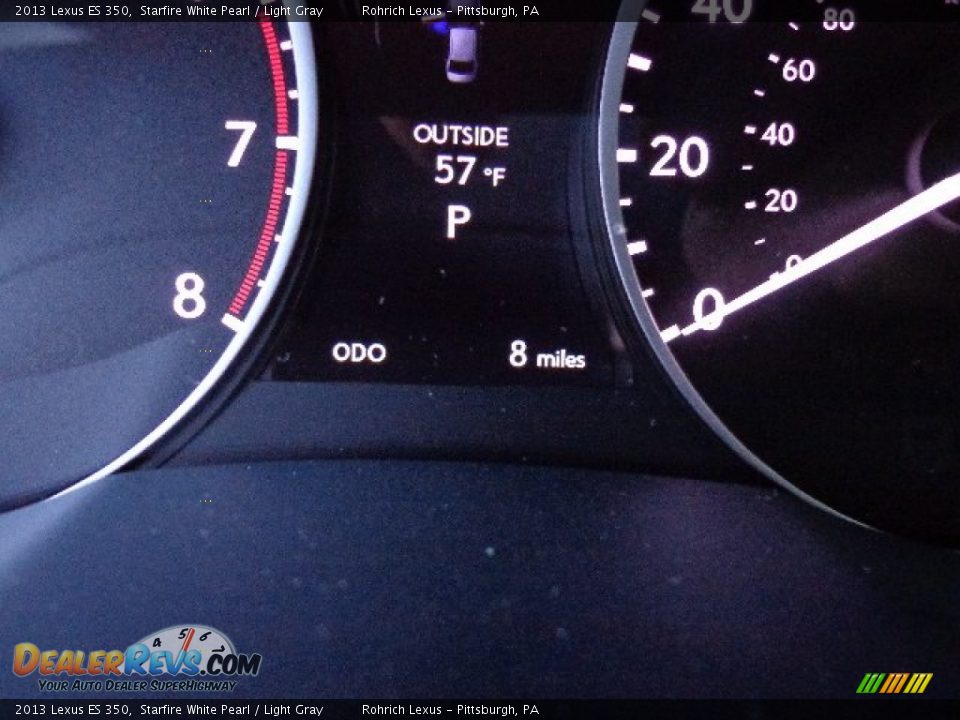 2013 Lexus ES 350 Starfire White Pearl / Light Gray Photo #19