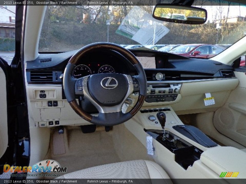 2013 Lexus ES 350 Obsidian Black / Parchment Photo #12
