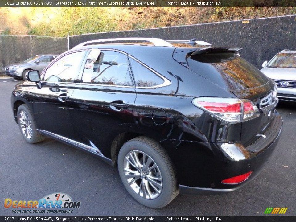 2013 Lexus RX 450h AWD Stargazer Black / Parchment/Espresso Birds Eye Maple Photo #2