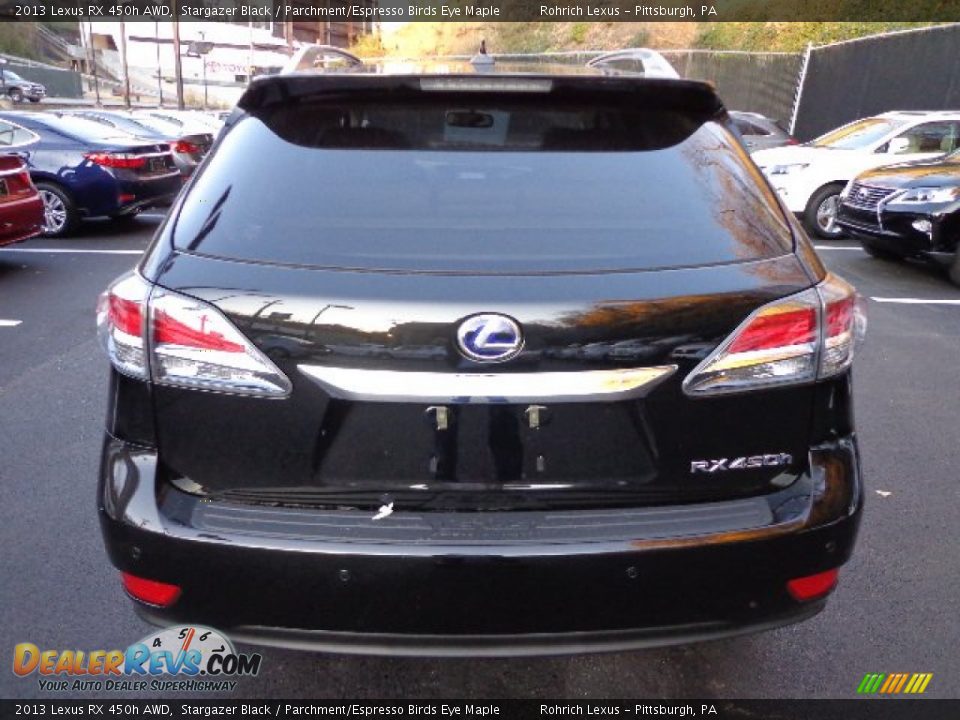 2013 Lexus RX 450h AWD Stargazer Black / Parchment/Espresso Birds Eye Maple Photo #3