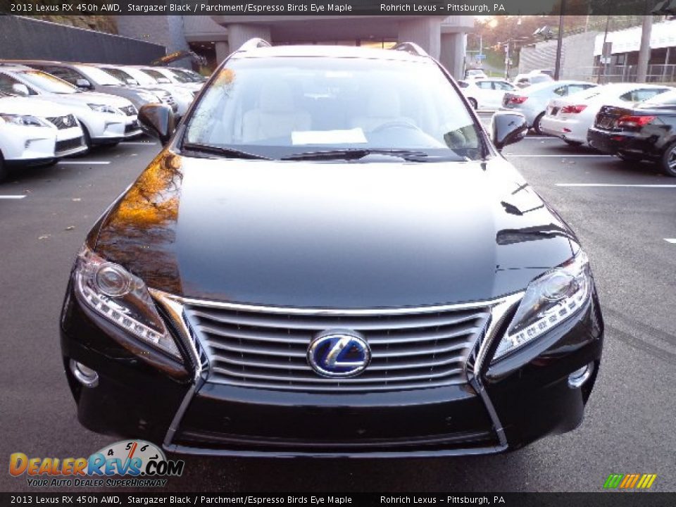 2013 Lexus RX 450h AWD Stargazer Black / Parchment/Espresso Birds Eye Maple Photo #7