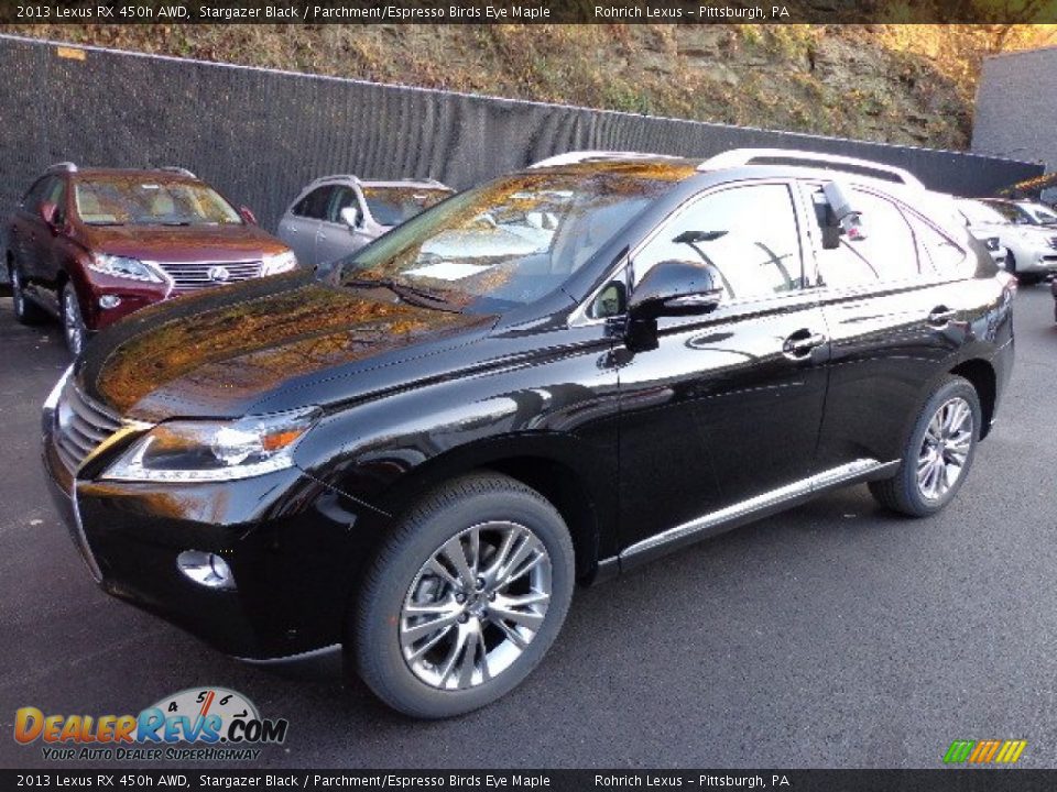 2013 Lexus RX 450h AWD Stargazer Black / Parchment/Espresso Birds Eye Maple Photo #8