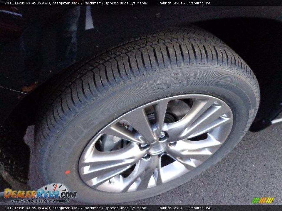 2013 Lexus RX 450h AWD Stargazer Black / Parchment/Espresso Birds Eye Maple Photo #9