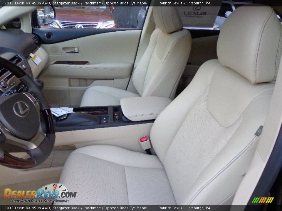 2013 Lexus RX 450h AWD Stargazer Black / Parchment/Espresso Birds Eye Maple Photo #10