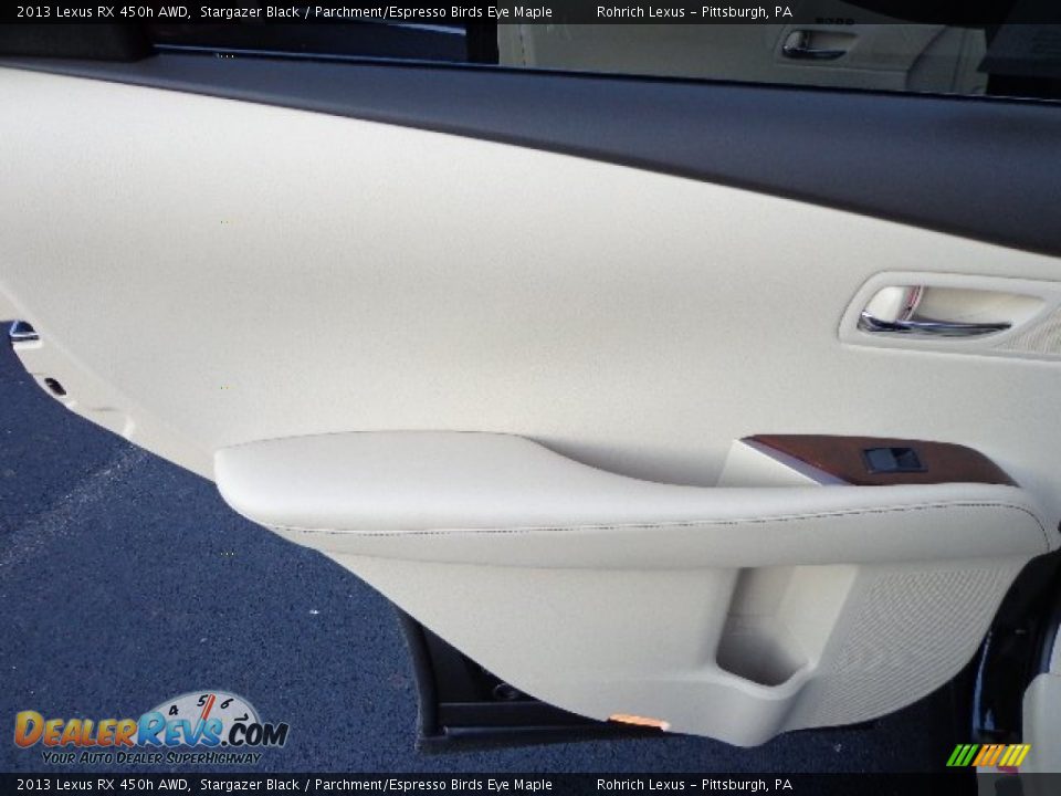 2013 Lexus RX 450h AWD Stargazer Black / Parchment/Espresso Birds Eye Maple Photo #13