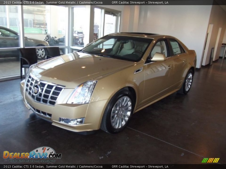 2013 Cadillac CTS 3.6 Sedan Summer Gold Metallic / Cashmere/Cocoa Photo #1