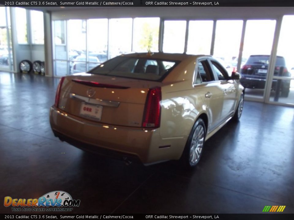 2013 Cadillac CTS 3.6 Sedan Summer Gold Metallic / Cashmere/Cocoa Photo #3