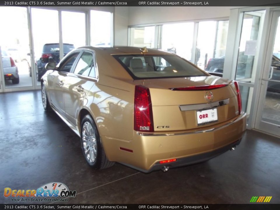 2013 Cadillac CTS 3.6 Sedan Summer Gold Metallic / Cashmere/Cocoa Photo #4