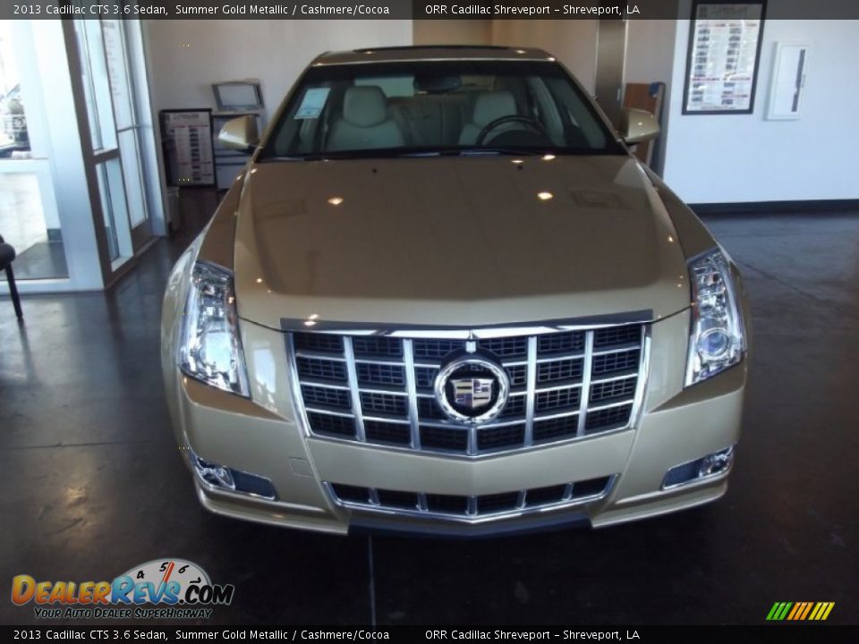 2013 Cadillac CTS 3.6 Sedan Summer Gold Metallic / Cashmere/Cocoa Photo #6