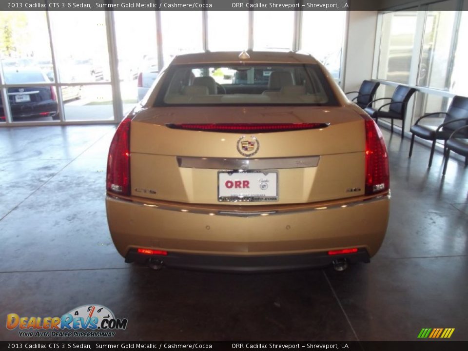 2013 Cadillac CTS 3.6 Sedan Summer Gold Metallic / Cashmere/Cocoa Photo #7